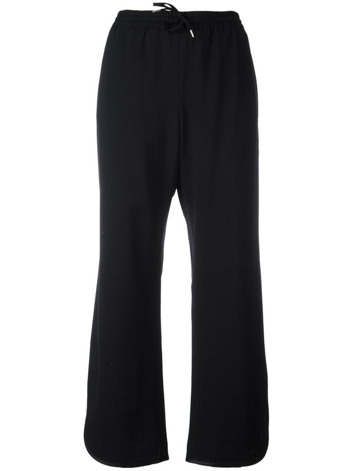 Ermanno Scervino - Drawstring Straight Track Pants - Women - Spandex/elastane/acetate/cupro/viscose - 46, Women's, Black, Spandex/elastane/acetate/cupro/viscose