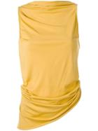 Rick Owens Lilies Twisted-back Top - Yellow