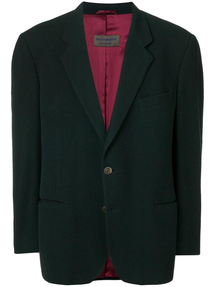 Yves Saint Laurent Vintage 1980's Straight Blazer - Green