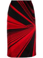 Versace Pre-owned 1990's Abstract Vector Printed Skirt - Red