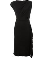 Vionnet Sleeveless Draped Dress, Women's, Size: 38, Black, Viscose