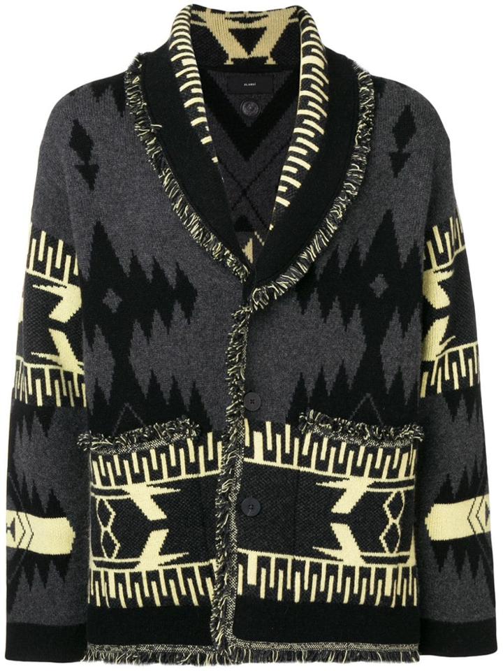 Alanui Cashmere Frayed Cardigan - Grey