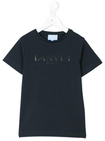 Lanvin Petite - Logo Print T-shirt - Kids - Cotton - 8 Yrs, Boy's, Blue