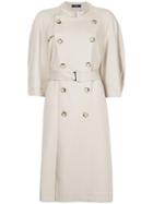 Bassike Crop Sleeve Trench Coat - Nude & Neutrals