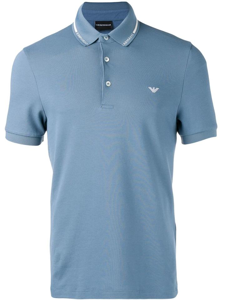 Emporio Armani Blue Polo Top