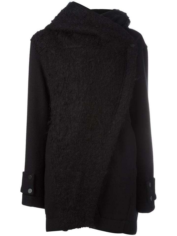 Ilaria Nistri Wrap Front Coat, Women's, Size: Small, Black, Polyamide/wool