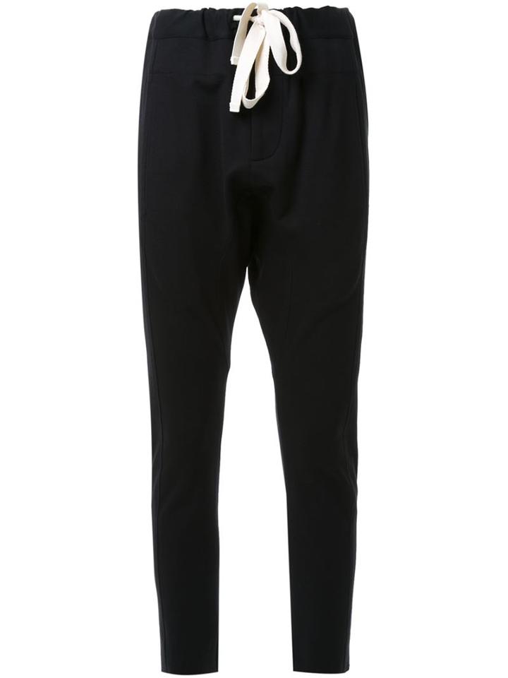Bassike Drawstring Track Pants, Women's, Size: 16, Black, Elastodiene/nylon/viscose