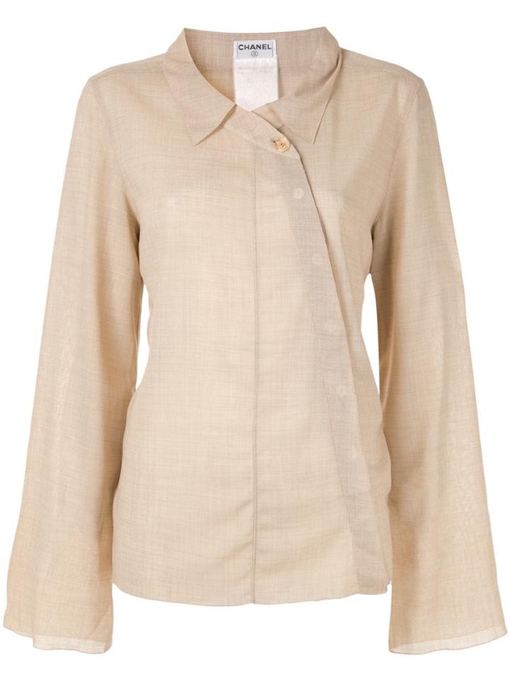 Chanel Pre-owned Chanel Vintage Cc Logos Long Sleeve Shirts - White