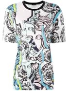 Versace 'jagged Baroque Medusa' T-shirt, Women's, Size: 40, Ivory, Viscose/silk