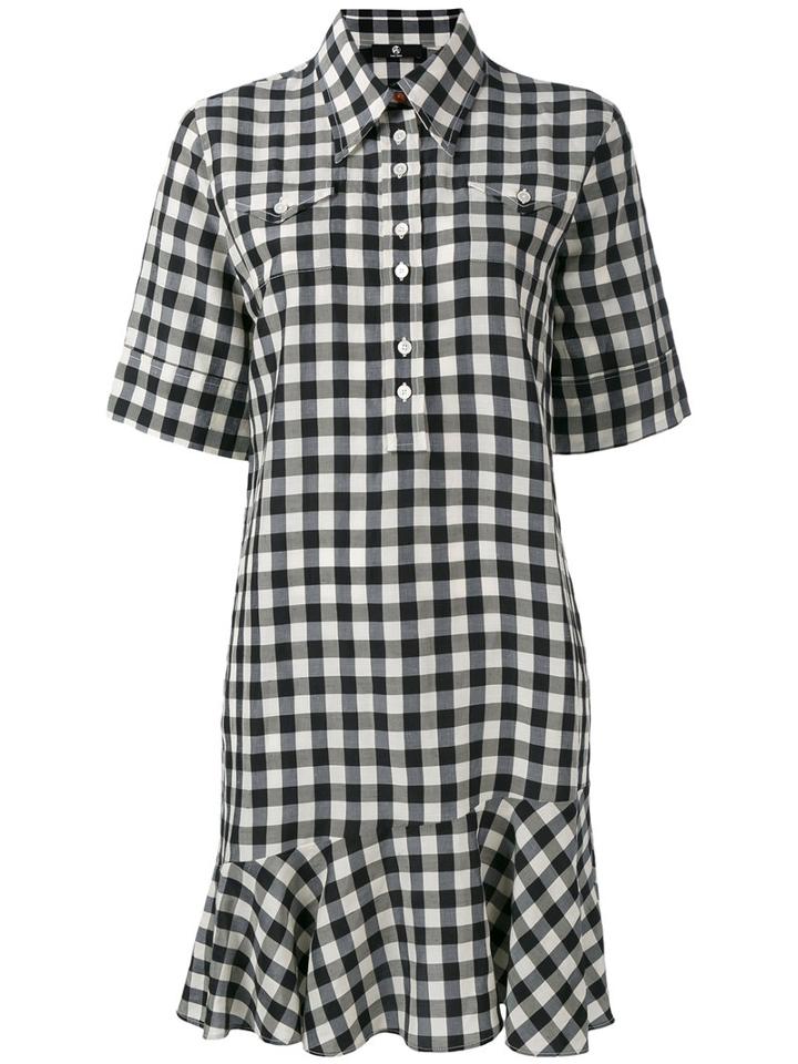 Vichy Dress - Women - Cotton/linen/flax/cupro - 42, Black, Cotton/linen/flax/cupro, Ps By Paul Smith