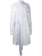 Natasha Zinko - Floral Printed Shirt Dress - Women - Silk/cotton/polyamide - 32, Pink/purple, Silk/cotton/polyamide