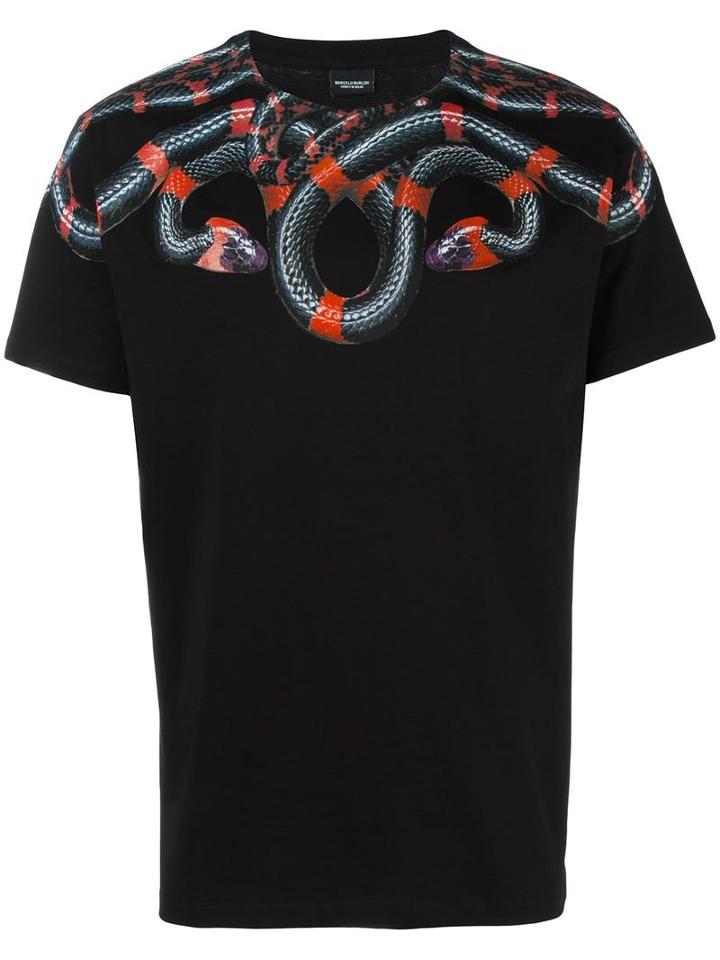 Marcelo Burlon County Of Milan 'ruben' T-shirt, Men's, Size: Large, Black, Cotton