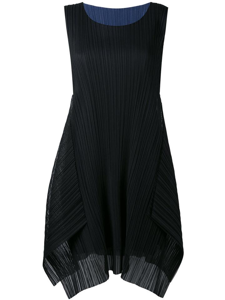 Pleats Please By Issey Miyake - Flared Top - Women - Polyester - 1, Black, Polyester