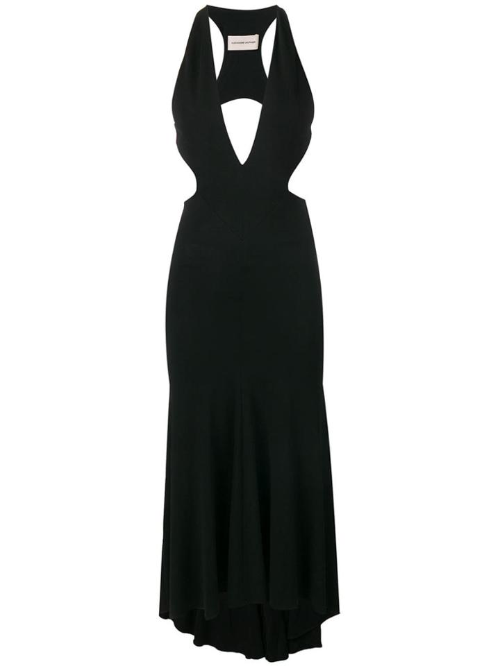Alexandre Vauthier Plunge Neck Gown - Black