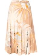 Maison Margiela Pleated A-line Skirt - Nude & Neutrals