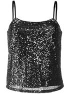 Liu Jo Sequin Embroidered Vest Top - Silver