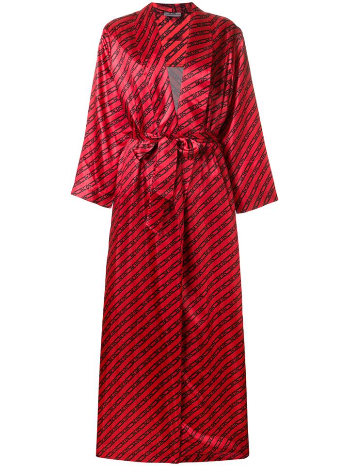 Gcds Monogram Tie Waist Coat - Red