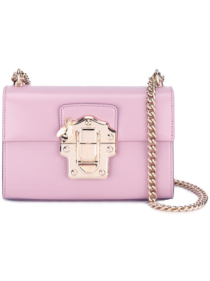 Dolce & Gabbana - Lucia Shoulder Bag - Women - Calf Leather - One Size, Women's, Pink/purple, Calf Leather