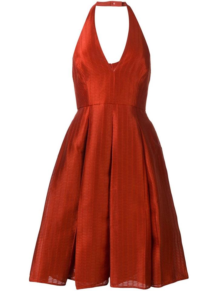 Halston Heritage Backless Halter Dress