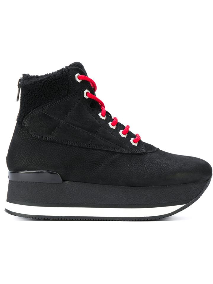 Hogan Platform Hi-top Boots - Black
