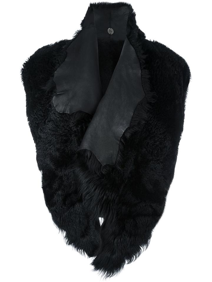 Lost & Found Ria Dunn Shearling Gilet, Women's, Size: Small, Black, Sheep Skin/shearling/spandex/elastane/wool