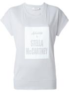Adidas By Stella Mccartney Logo Print T-shirt, Women's, Size: Xs, Grey, Cotton/modal/spandex/elastane