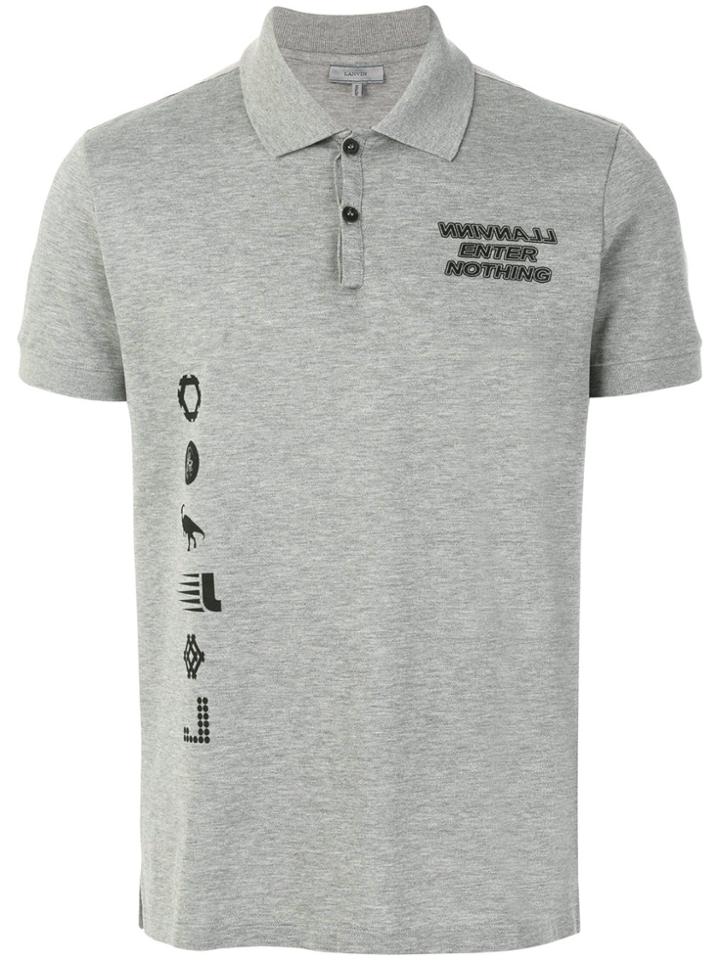 Lanvin Enter Nothing Polo Shirt - Grey