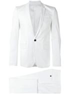Les Hommes Single Breasted Suit, Men's, Size: 48, White, Cotton/spandex/elastane