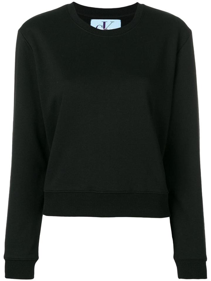 Calvin Klein Jeans Fitted Logo Sweatshirt - Black