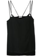 Mugler - Eyelet Detail Vest - Women - Silk - 40, Black, Silk