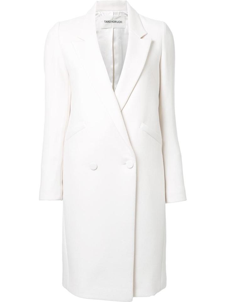 Taro Horiuchi Tailored Coat, Women's, White, Wool