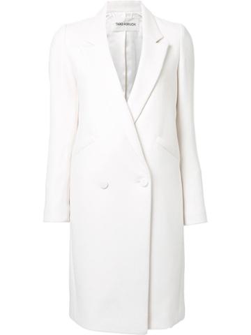 Taro Horiuchi Tailored Coat, Women's, White, Wool