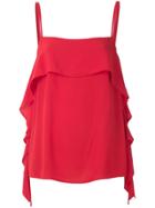 Tufi Duek Ruffled Tank - Red