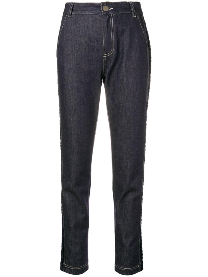 Fendi Monogram Tapered Jeans - Blue