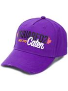 Dsquared2 Cotton Baseball Cap - Purple