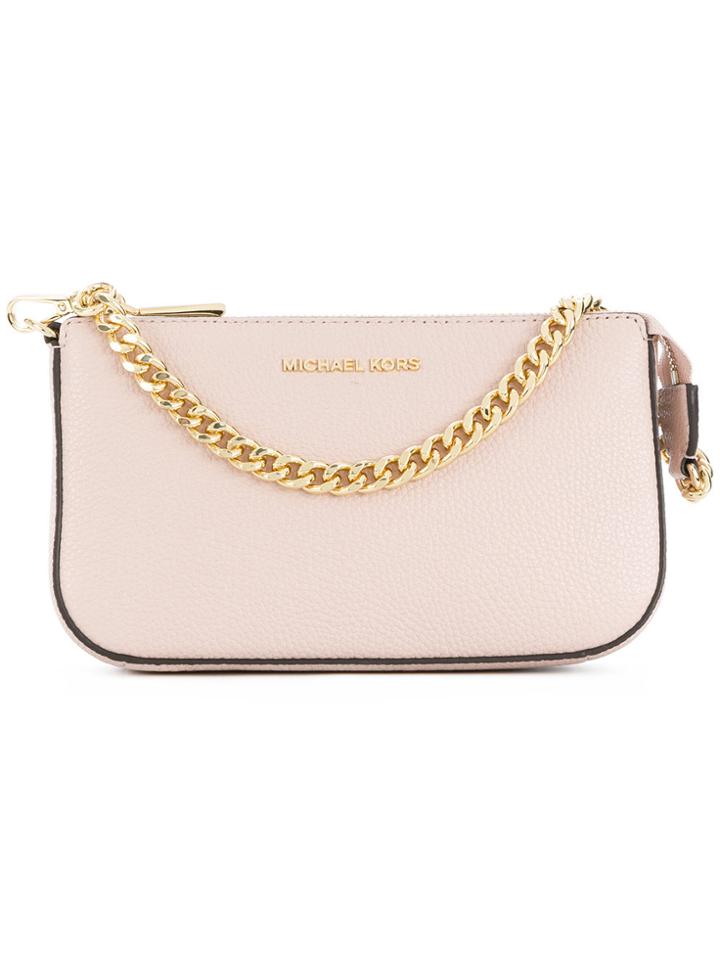 Michael Michael Kors Chain Detail Clutch - Pink & Purple