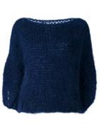 Made By Bernadette Three-quarter Sleeve Jumper, Women's, Blue, Mohair
