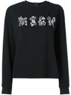 Msgm Floral Appliqué Sweatshirt