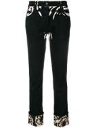Prada Hibiscus Printed Jeans - Black