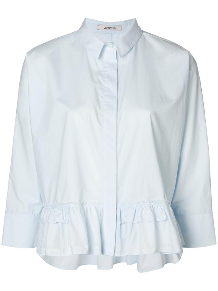 Dorothee Schumacher Peplum Hem Boxy Shirt - Blue