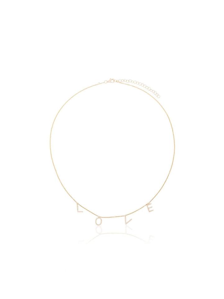 Rosa De La Cruz 18k Yellow Gold Love Diamond Necklace - Metallic