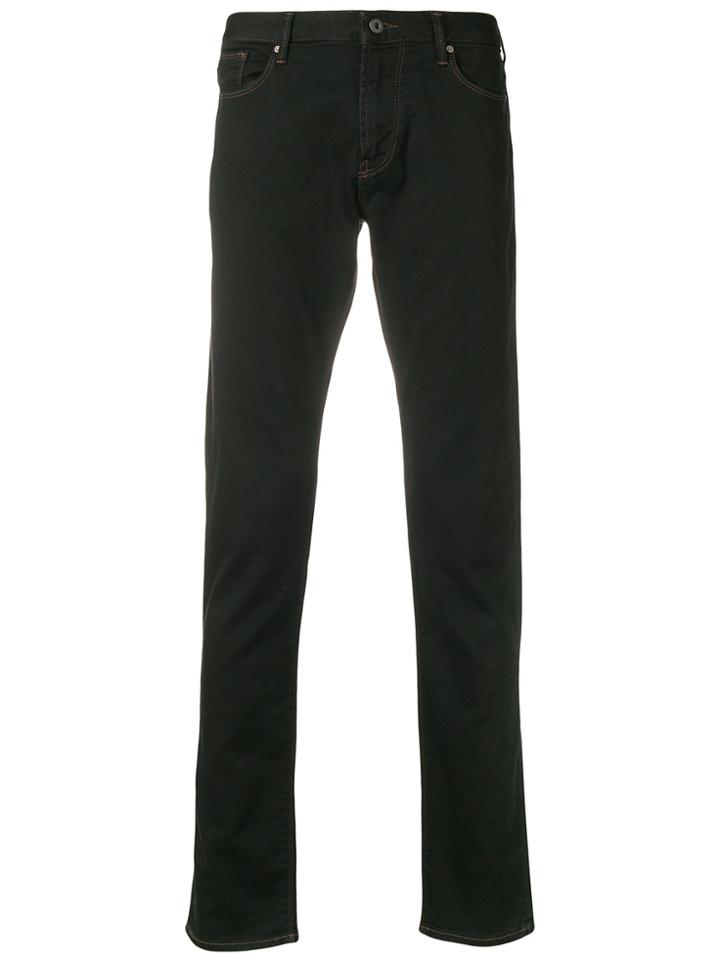 Emporio Armani Classic Slim-fit Jeans - Black