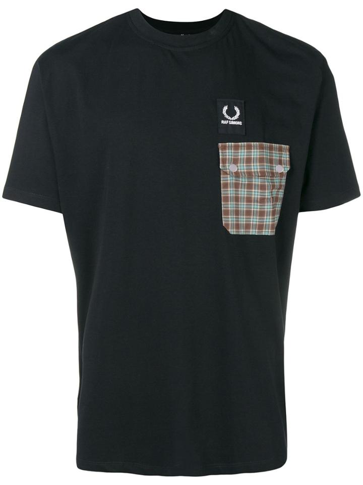 Raf Simons X Fred Perry Plaid Pocket Tee - Black