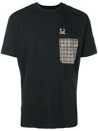 Raf Simons X Fred Perry Plaid Pocket Tee - Black