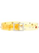 Alessandra Rich Crystal Embellished Belt - Yellow & Orange