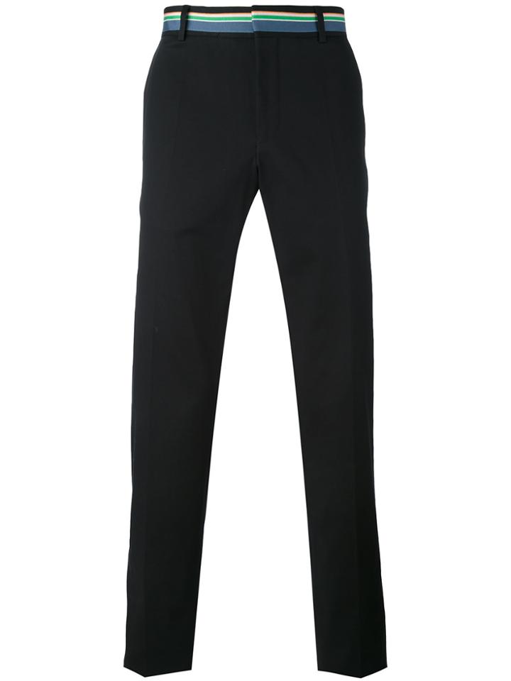 Walter Van Beirendonck Ribbon Waistband Trousers - Black