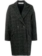 Iro Double-breasted Coat - Black