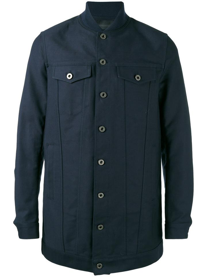 Diesel Black Gold - Johraly Coat - Men - Cotton/acrylic/spandex/elastane/wool - 50, Blue, Cotton/acrylic/spandex/elastane/wool