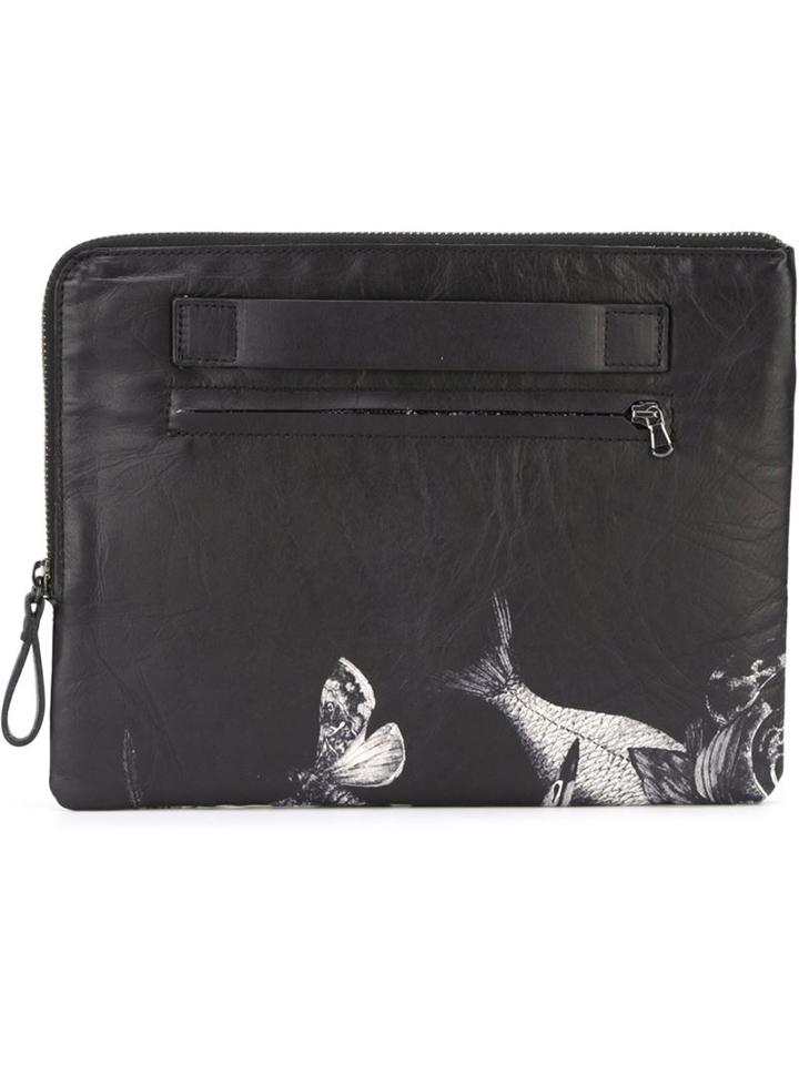 Marsèll Animals Print Clutch, Women's, Black, Leather