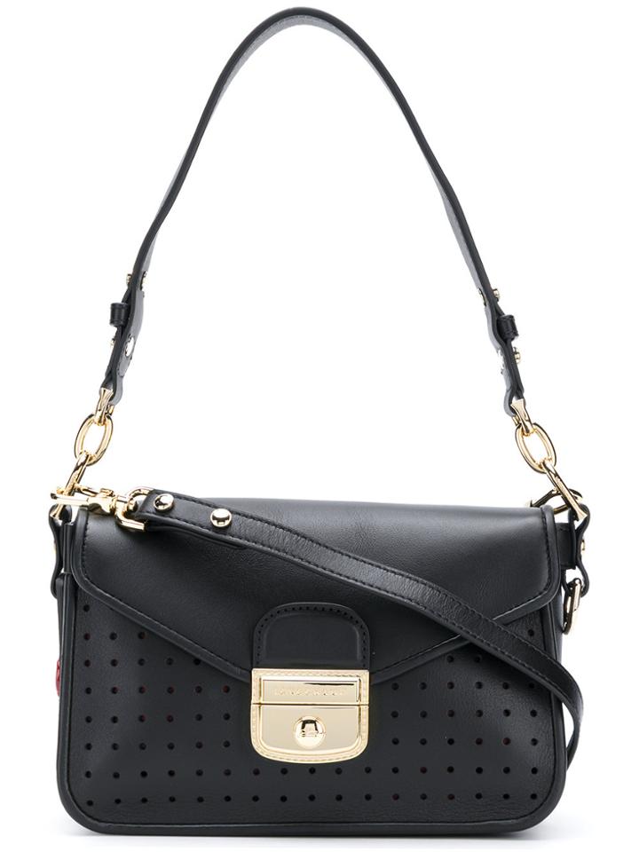 Longchamp Push Lock Shoulder Bag - Black